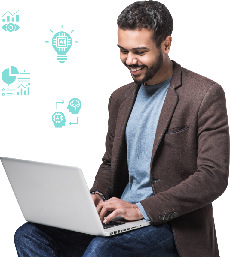 Decidewise homepage hero bg man with laptop