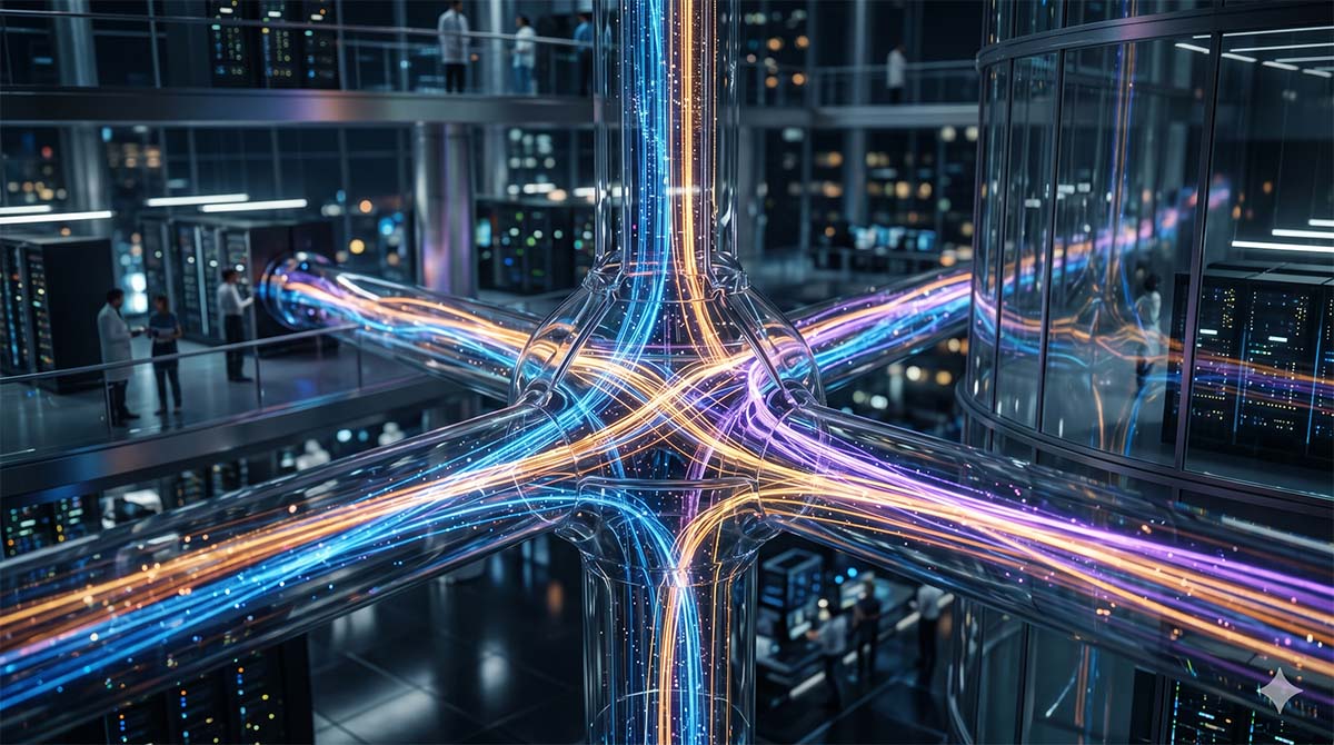 A visual representation of the Five States of Data flowing through a modern enterprise decisioning architecture.